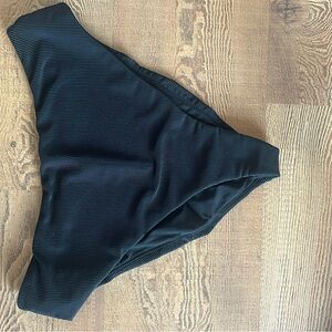 Black Striped Swim Bottom- never worn